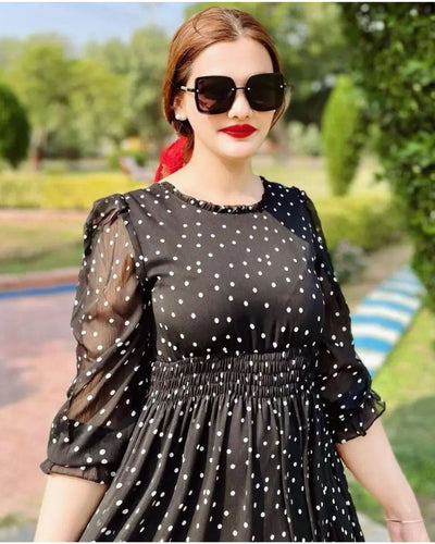 Self Printed Chiffon Maxi