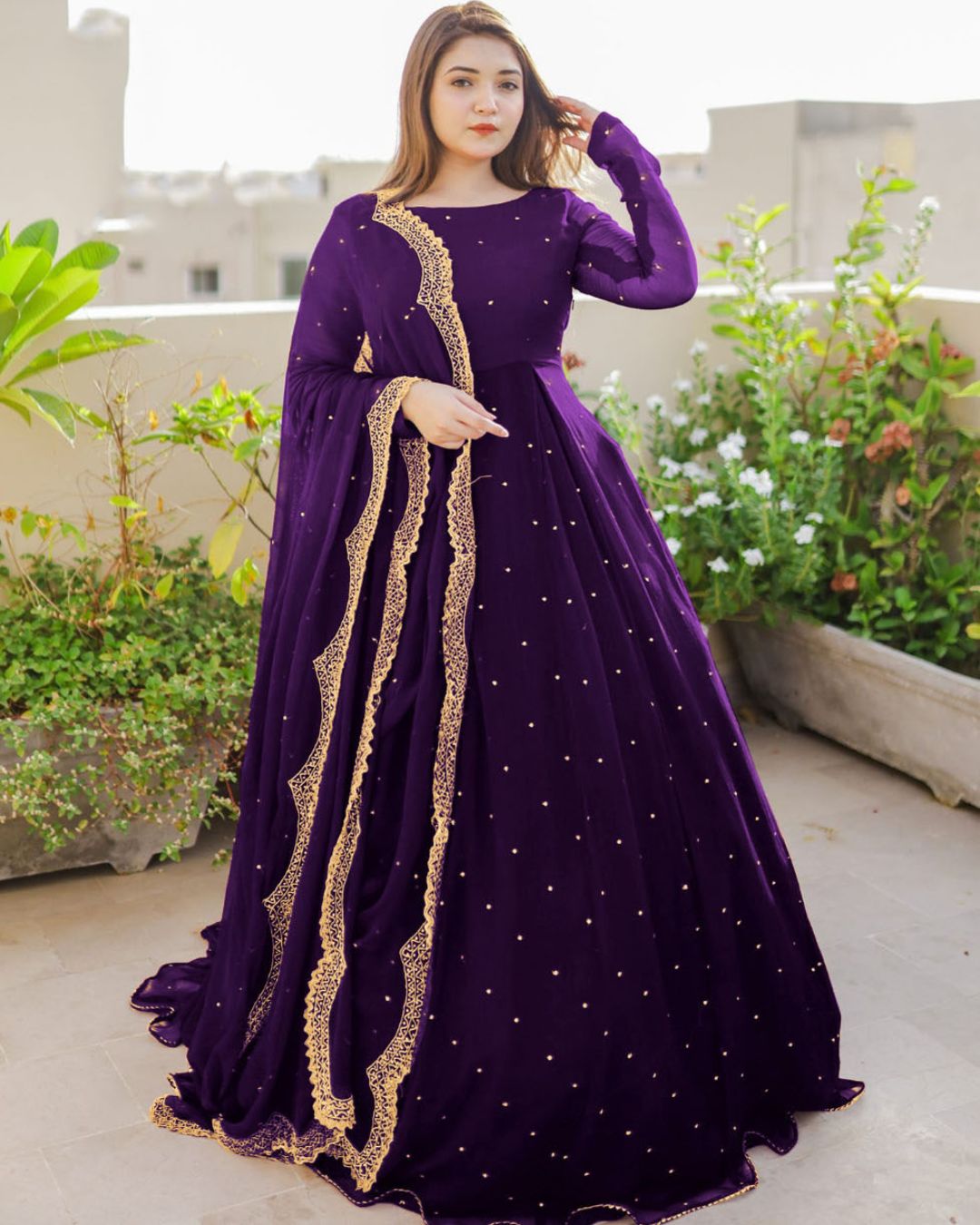 Pearl & Lace Flare Maxi Set (3PC)