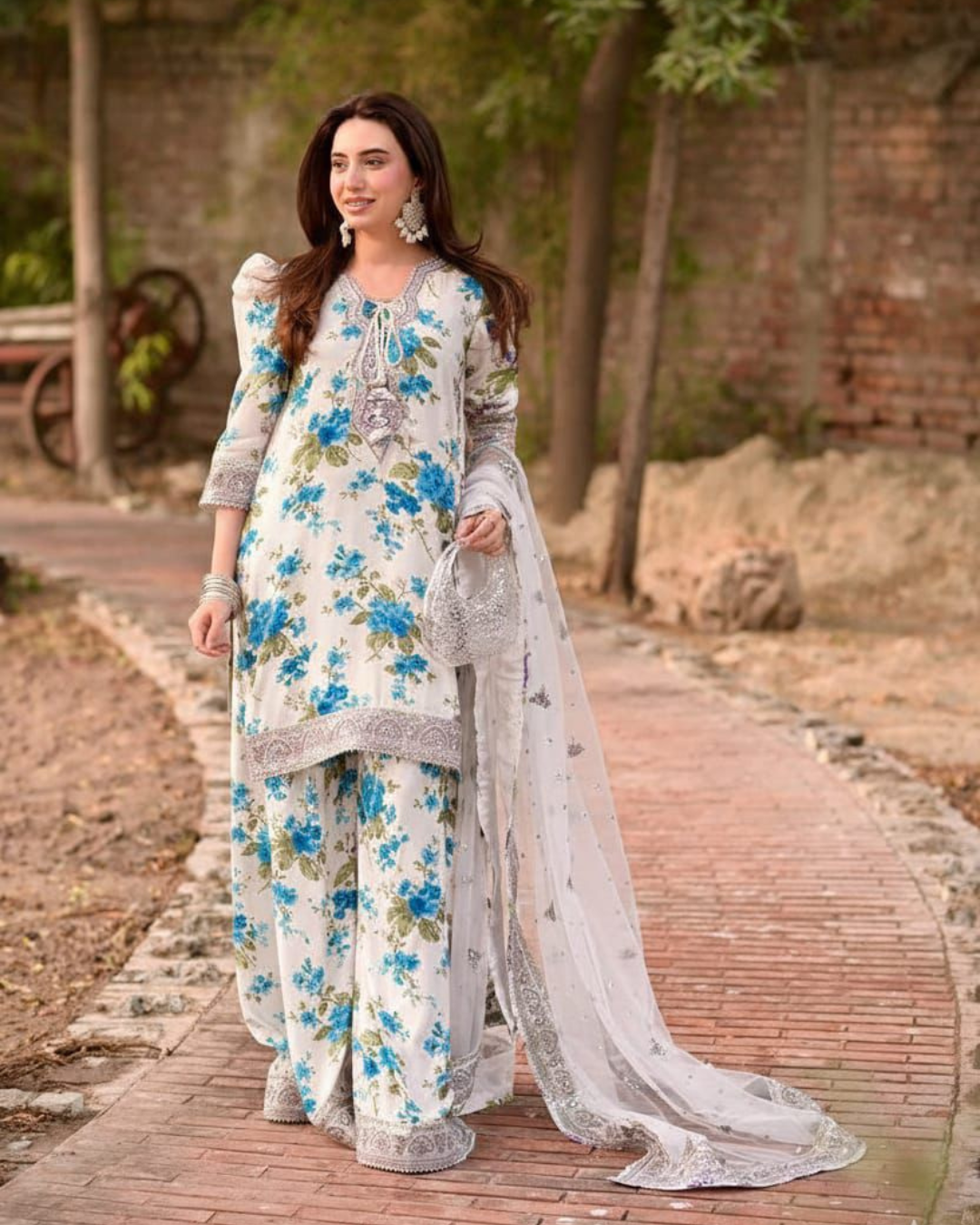 3-Piece Printed Lawn Suit with Heavy Embroidered Sequin Work (Most Hit Design)