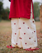 Heart Printed Linen Co-Ord Set (2PC)