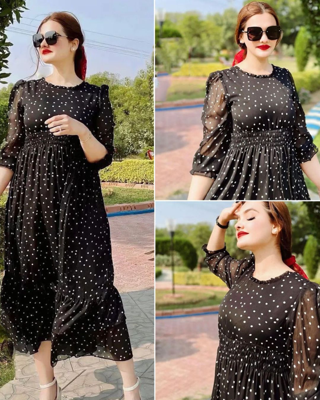 Self Printed Chiffon Maxi