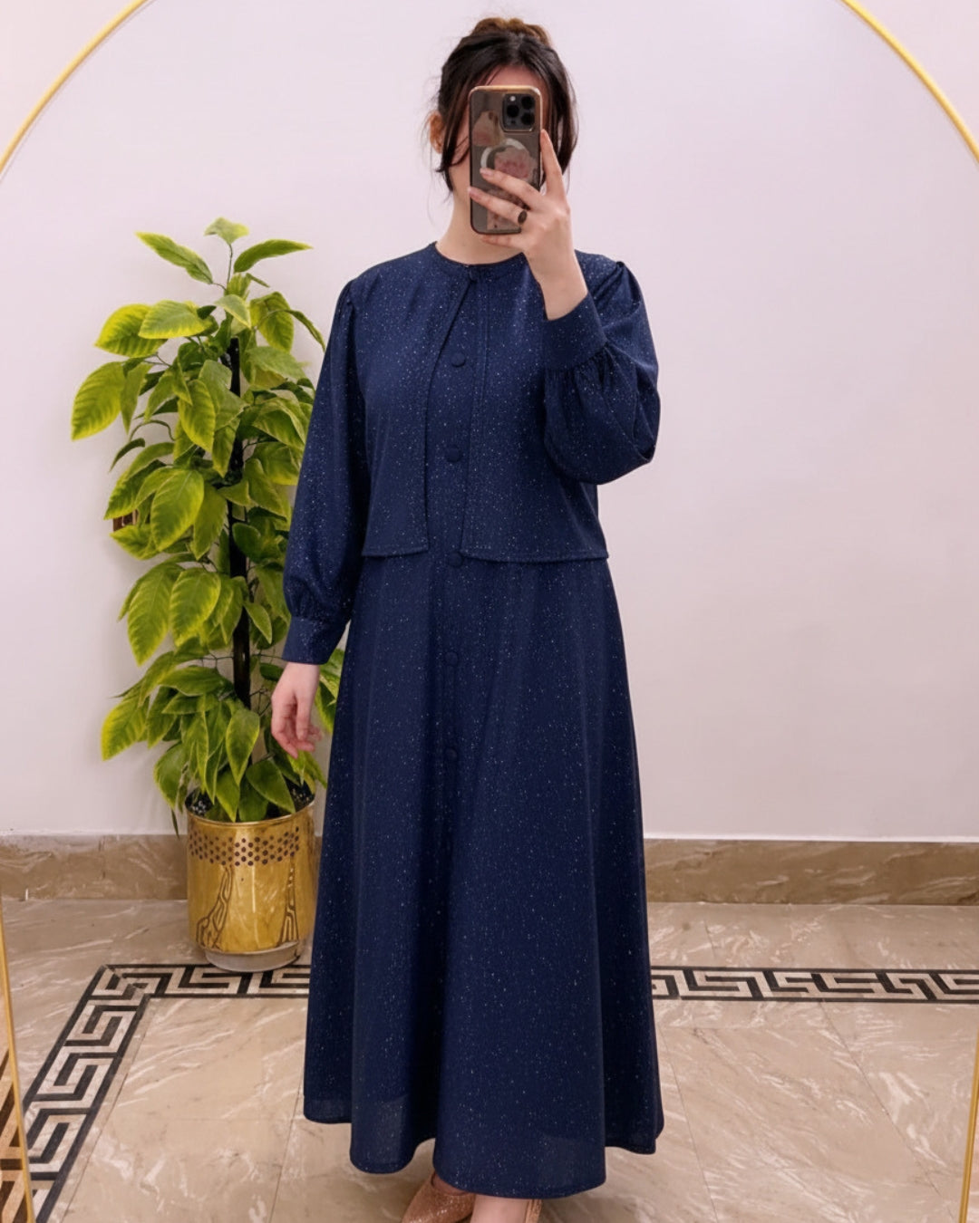 Moonlight Glitter Jacket Maxi Set (2PC)