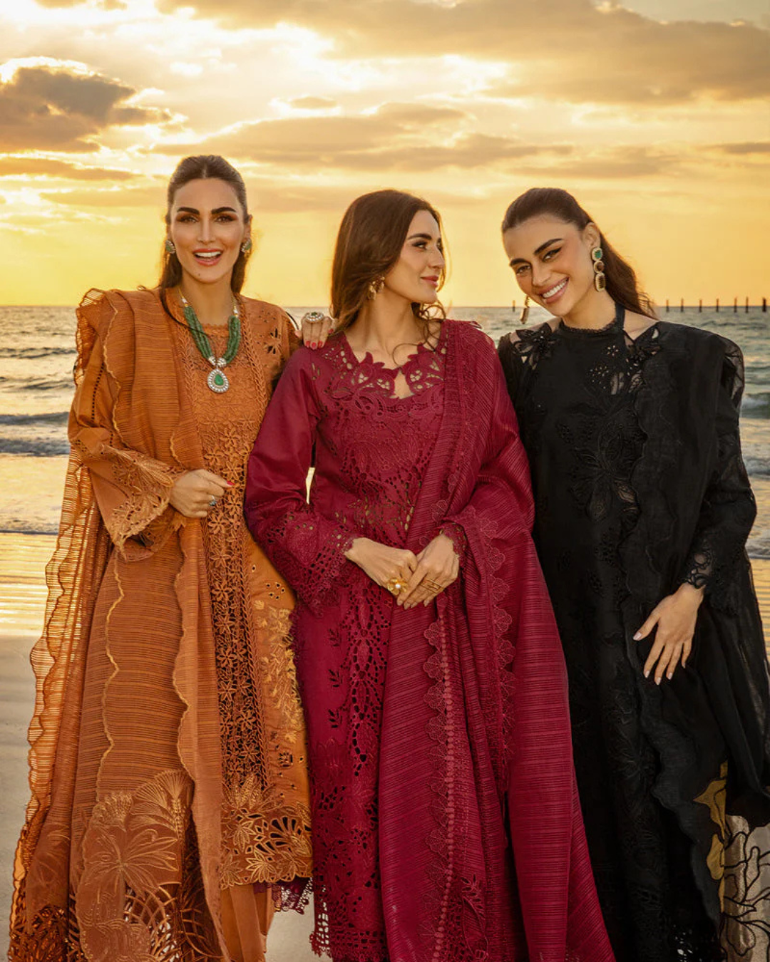 3-Piece Chikankari Lawn Cotton Suit with Embroidered Khaddi Net Dupatta