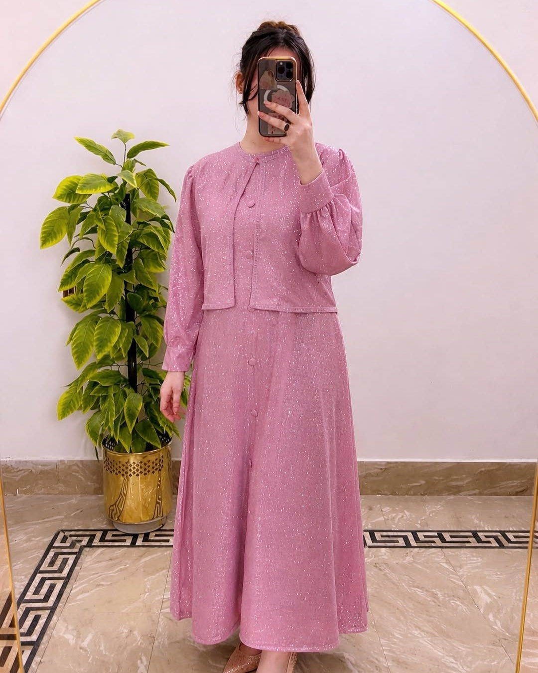 Moonlight Glitter Jacket Maxi Set (2PC)