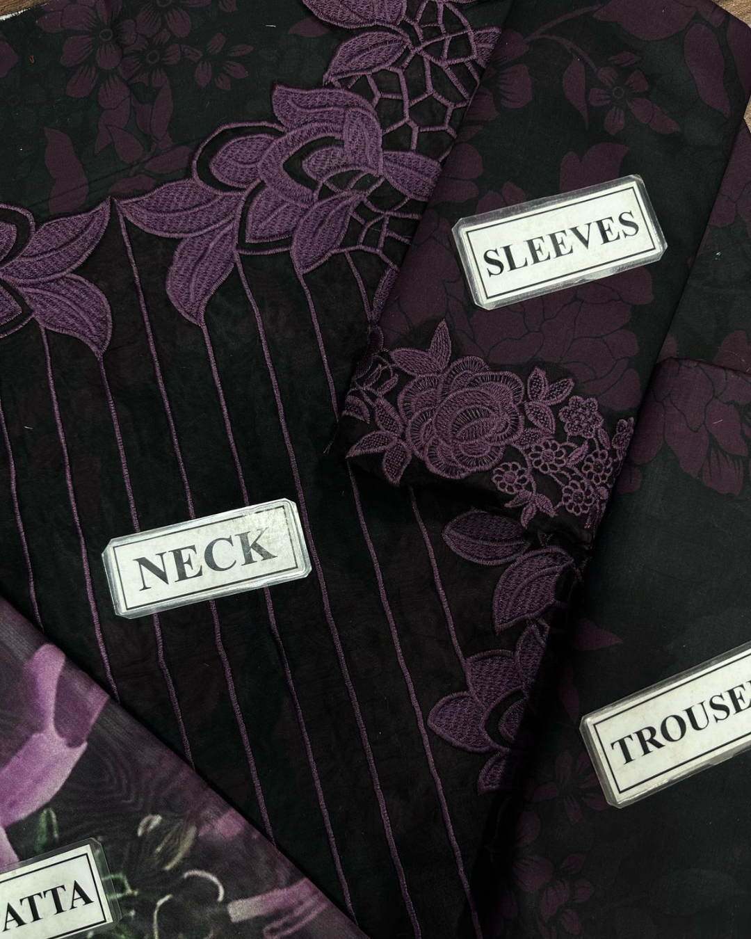 3-Piece Printed Lawn Suit with Heavy Chickenkari Embroidery & Chiffon Dupatta