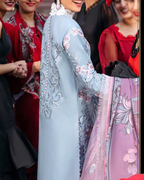 3-Piece Heavy Embroidered Lawn Suit with Silk Dupatta