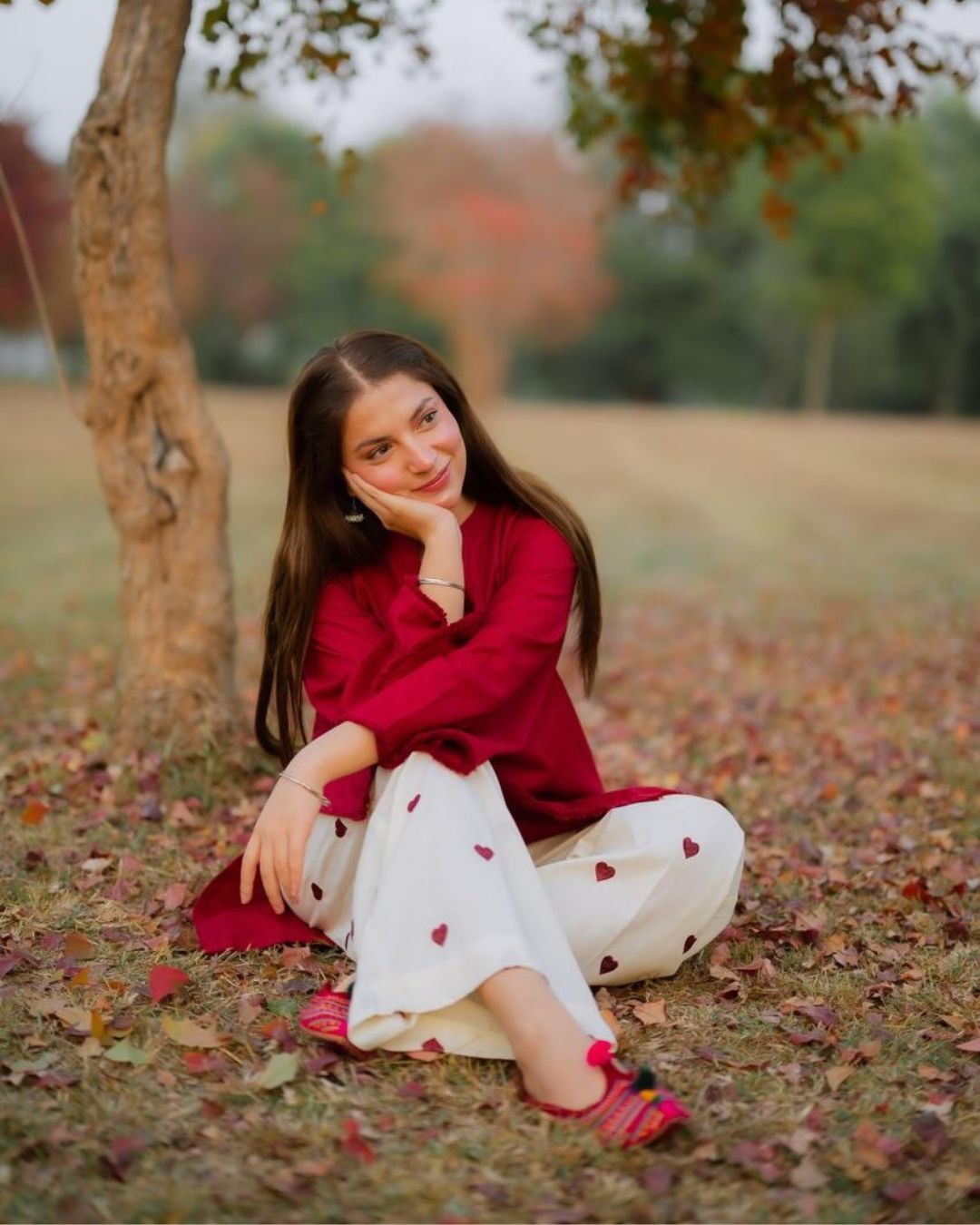 Heart Printed Linen Co-Ord Set (2PC)