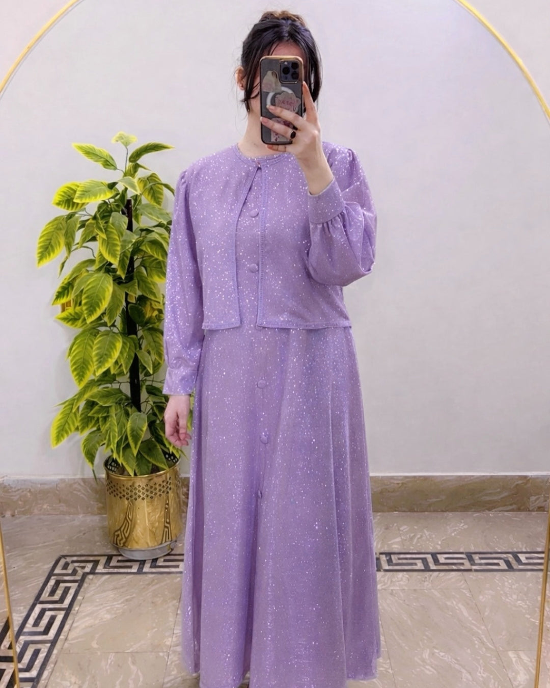 Moonlight Glitter Jacket Maxi Set (2PC)