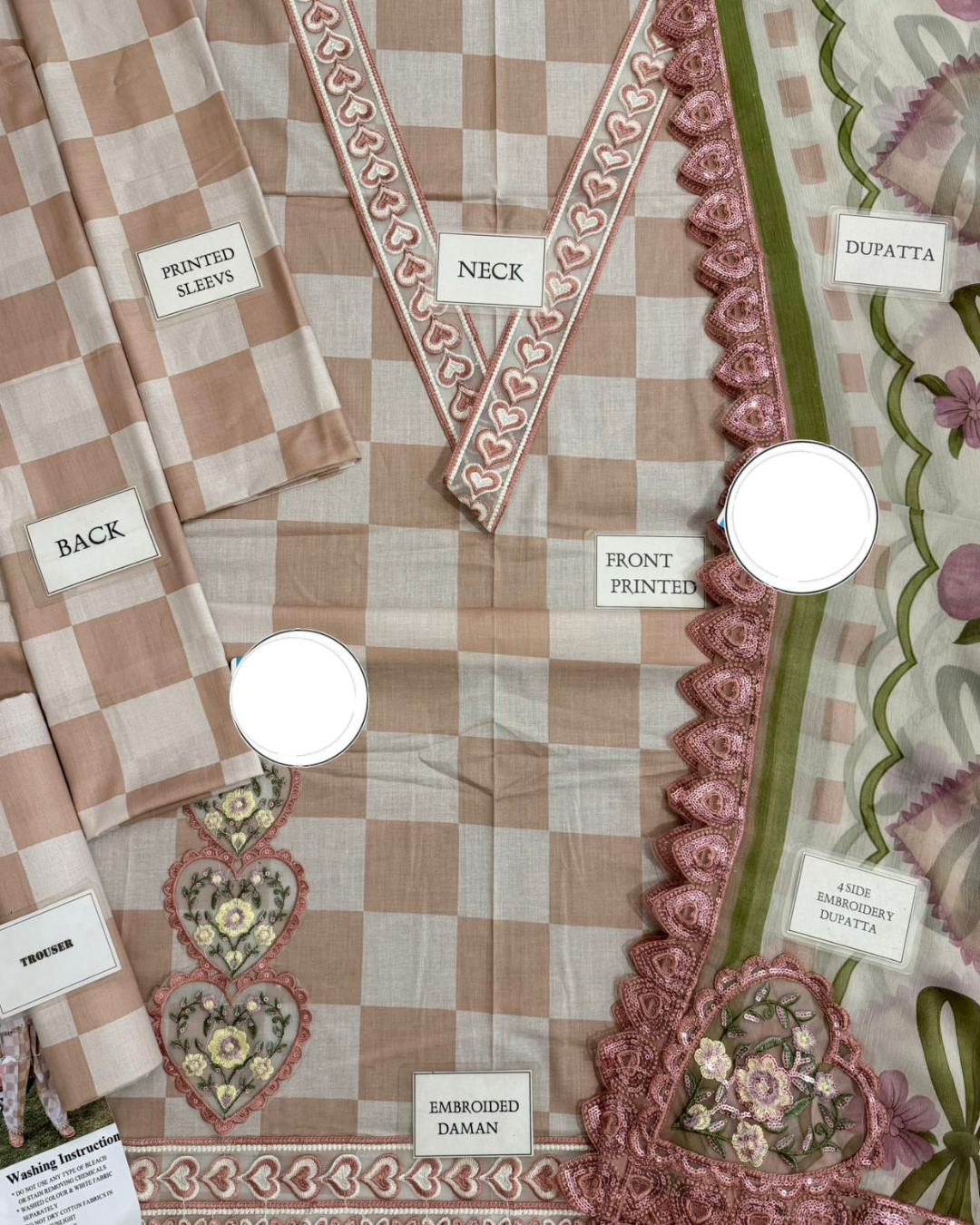 3-Piece Printed Lawn Suit with Heavy Embroidered Spangle Work