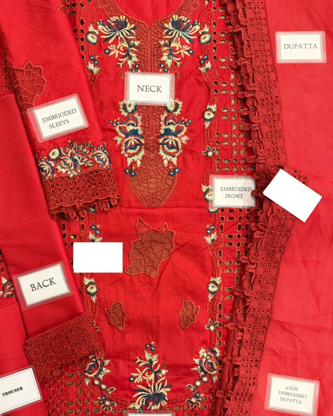 3-Piece Chikankari Embroidered Lawn Suit with Net Dupatta