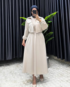 Zipper Jacket & Sleeveless Frock Set (2PC)