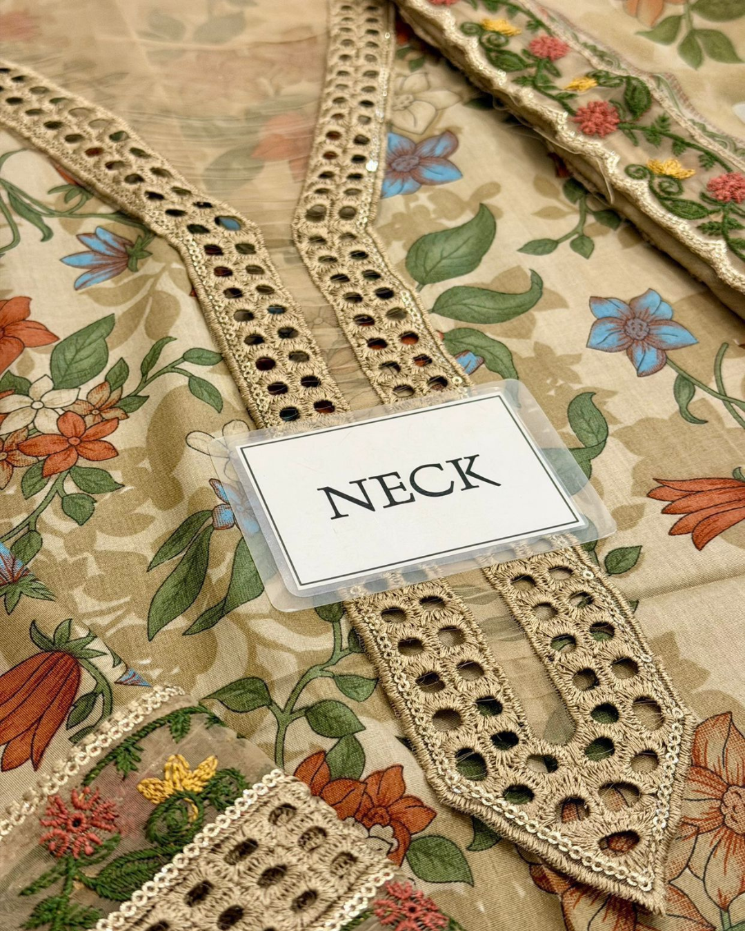 3-Piece Printed Lawn Suit with Embroidered Schiffli & Sequin Work (2026)