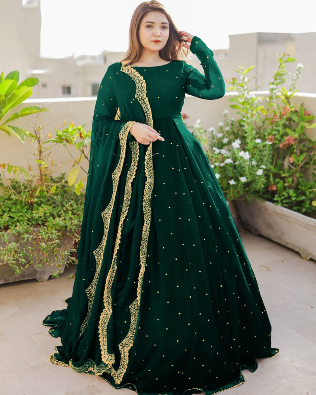 Pearl & Lace Flare Maxi Set (3PC)