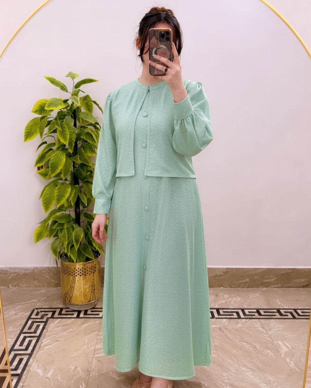 Moonlight Glitter Jacket Maxi Set (2PC)