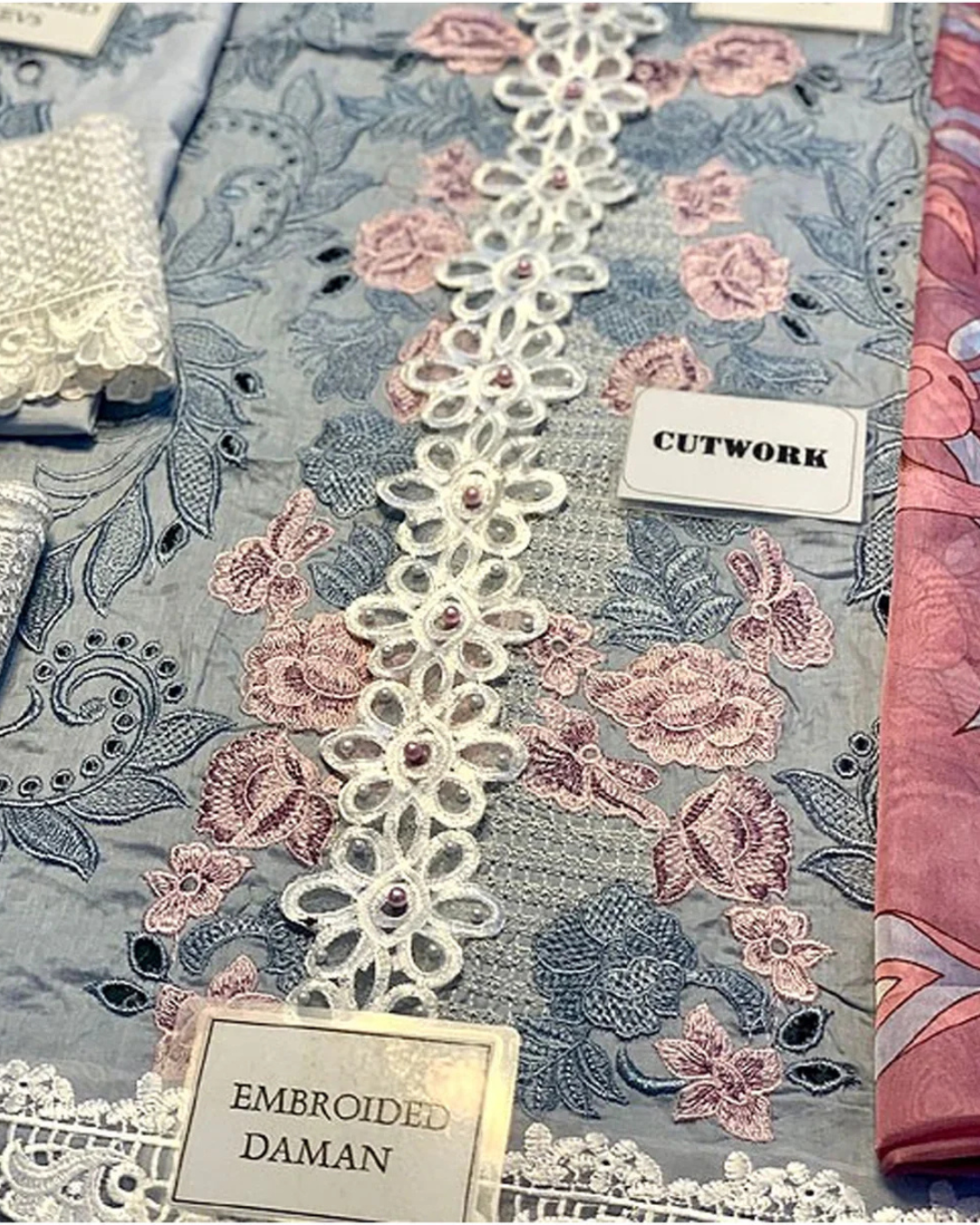 3-Piece Heavy Embroidered Lawn Suit with Silk Dupatta