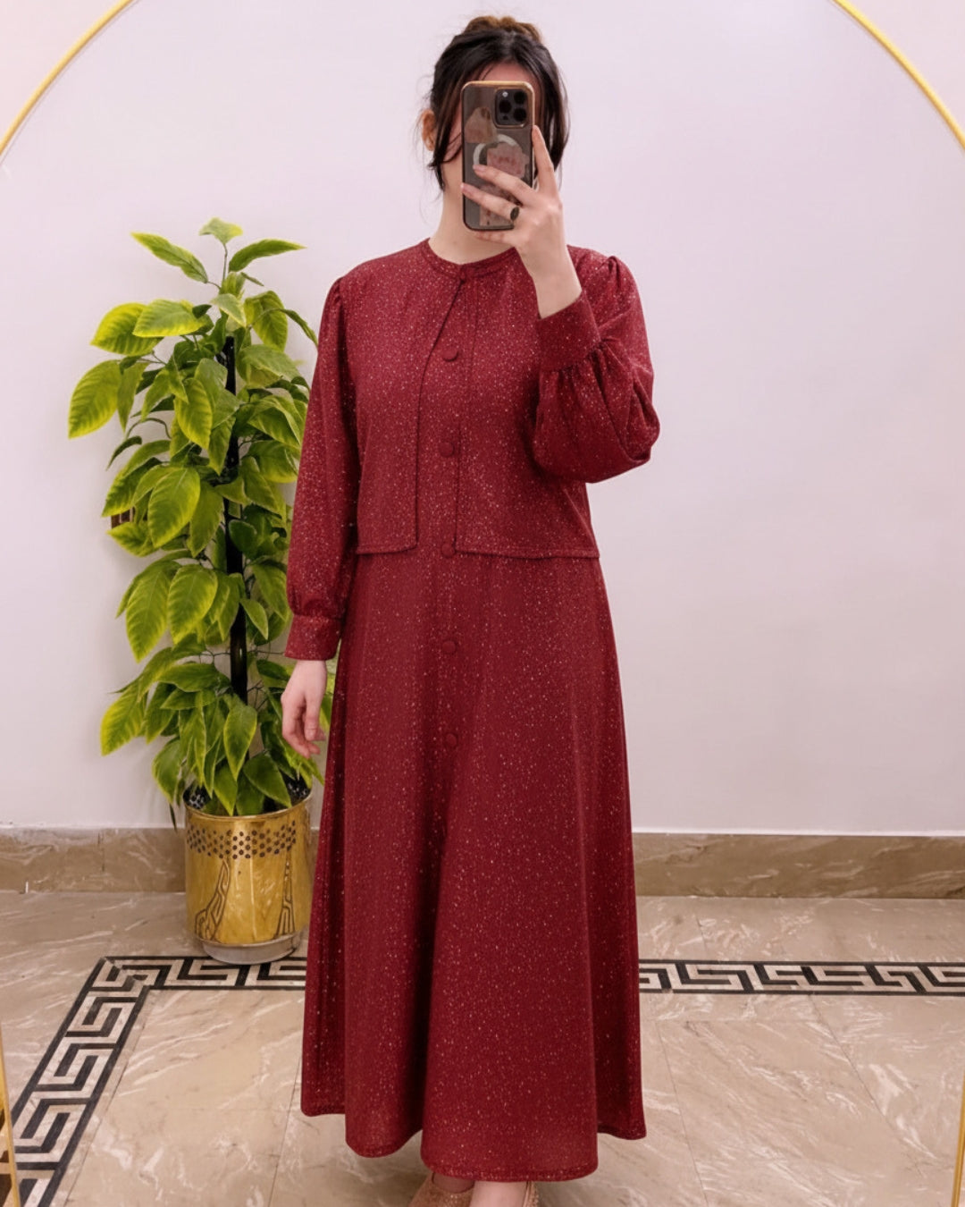 Moonlight Glitter Jacket Maxi Set (2PC)