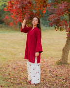 Heart Printed Linen Co-Ord Set (2PC)