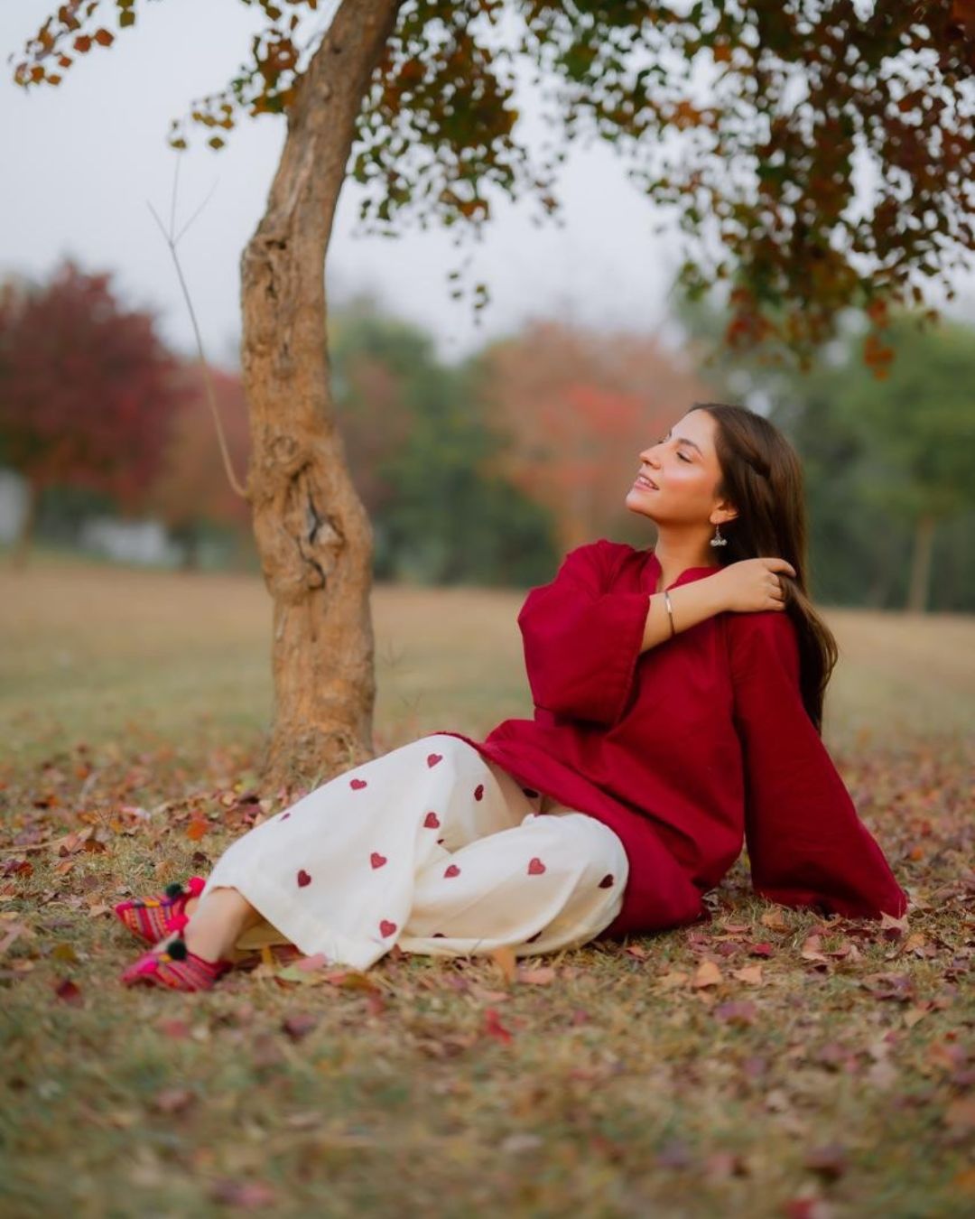 Heart Printed Linen Co-Ord Set (2PC)